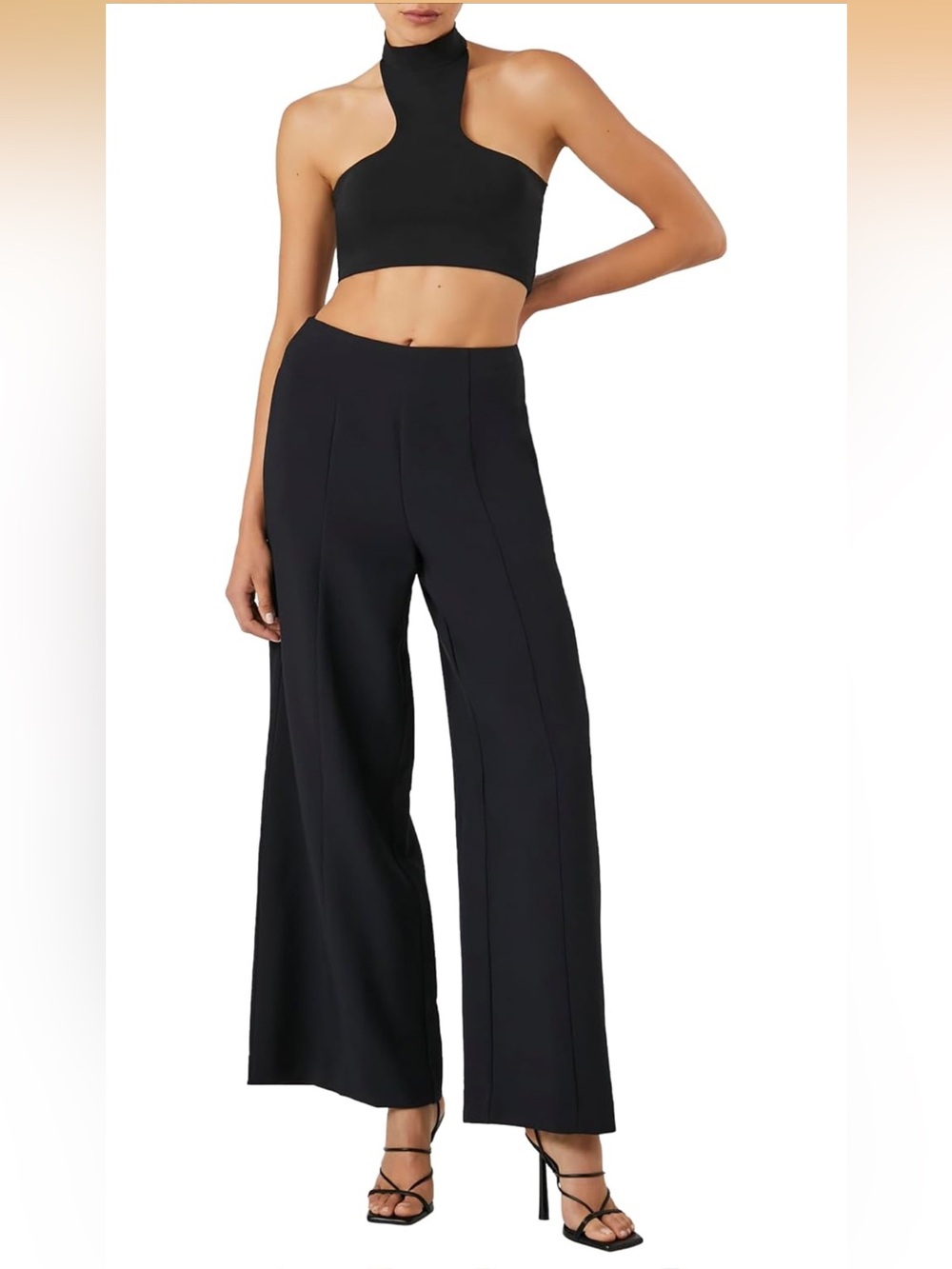 Forever 21 Black High-Rise Wide-Leg Trousers